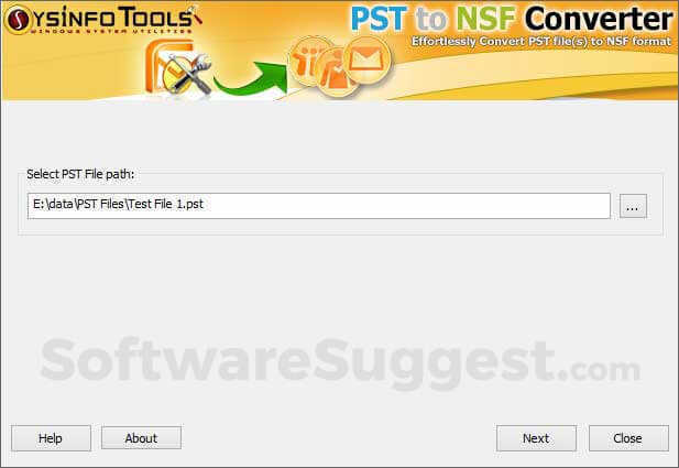 PST to NSF Converter Screenshot1